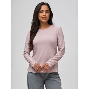Fresh Clean Treads Classic Long Sleeve Crewneck Tee blu Slim Fit Top Blush